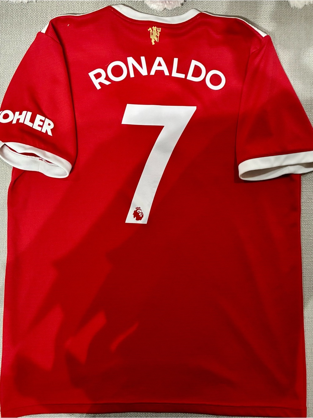 Adidas Manchester United 2021-22 Cristiano Ronaldo #7 Home Jersey — Adult L